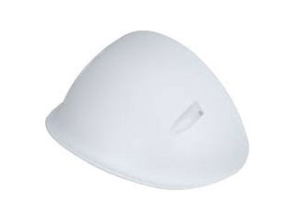 Wit polycarbonaat zonnescherm voor Dahua dome camera's, ontworpen voor bescherming tegen direct zonlicht.