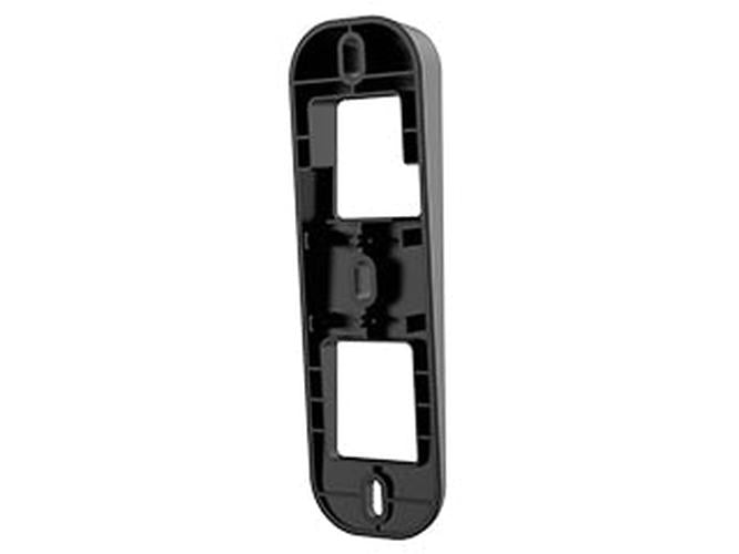 Zwarte kunststof Dahua PFA7752-B wandbeugel met 5 graden hoek voor compacte camera-installatie.