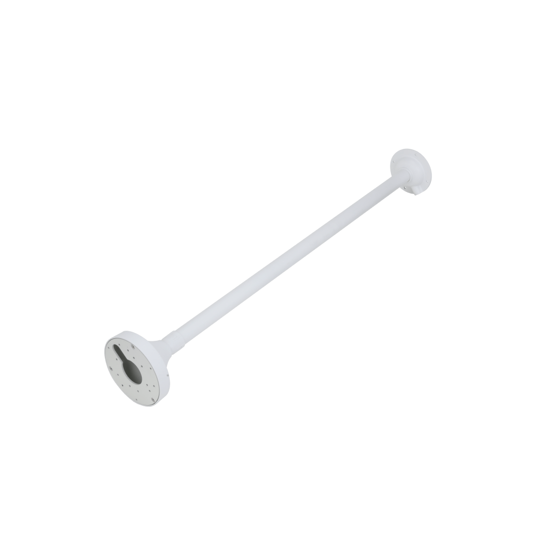 Witte, verstelbare Dahua PFB2212C aluminium plafondbeugel voor camera's, uitschuifbaar van 815 tot 1500mm.