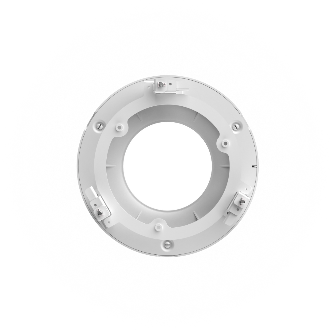 Witte aluminium Dahua PFB5203C plafondbeugel voor dome camera's met een diameter van 172,7 mm.