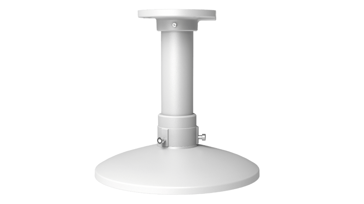 Witte aluminium hangende montagebeugel voor Hikvision speed dome camera's, 250x246mm.