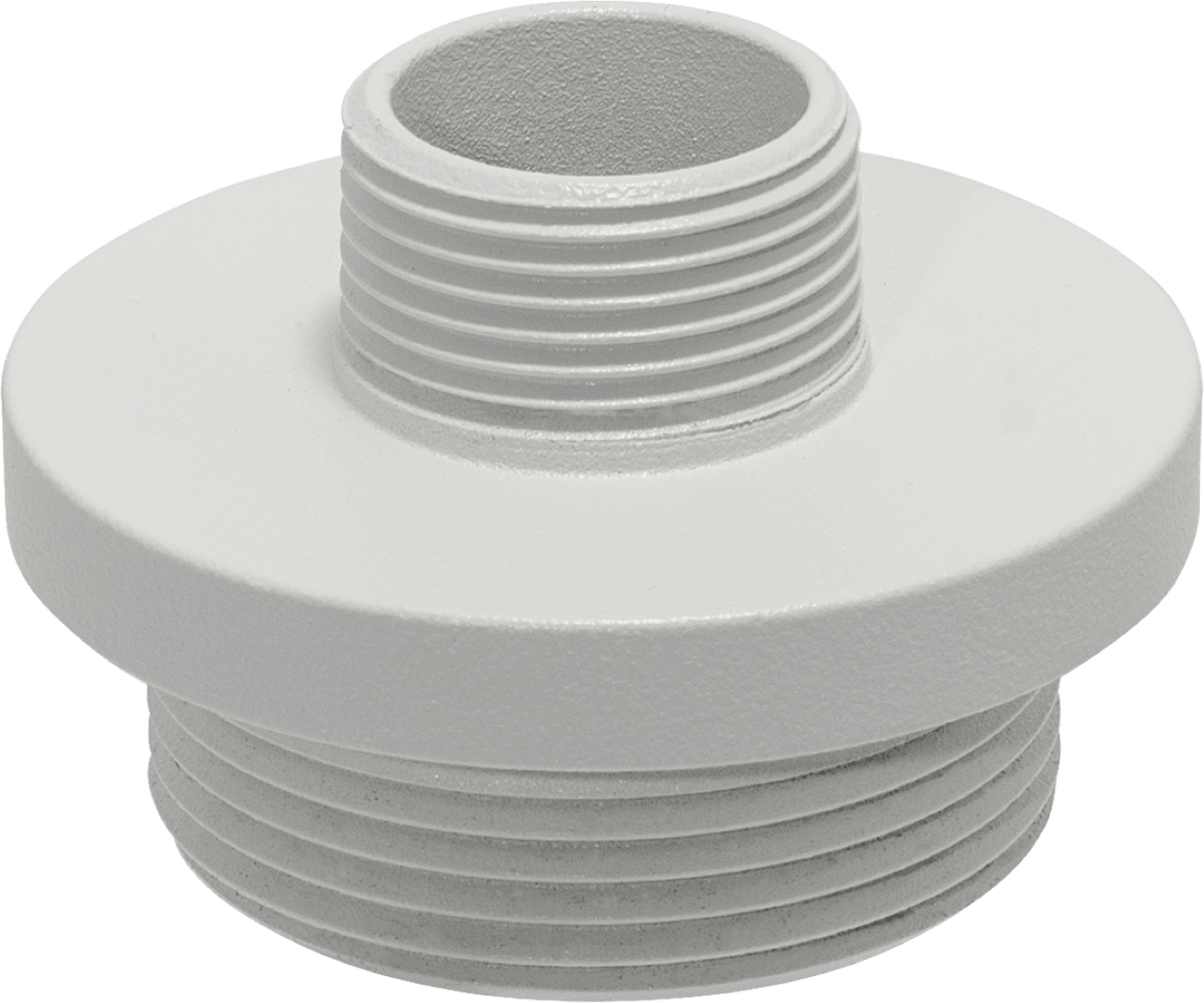 Witte, ronde Vivotek AM-522 montageadapter van 60mm voor dome beveiligingscamera's met schroefdraad.