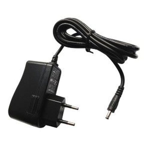 Zwarte Foscam 5V 2000mA EU-adapter met een 1,5 meter lange kabel en ronde DC-stekker.