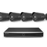 8-Kanal-AcuSense-Kamera-Sicherheitspaket mit 1× NVR und 4× 8-MP-Bullet-Kameras mit 2,8-mm-Objektiv | Farbe Schwarz | 10 % Bündelrabatt