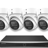 8-Kanal-AcuSense-Kameraüberwachungspaket mit 1x NVR und 4x 8MP variablen Turret-Kameras | Farbe Weiß | 10 % Bündelrabatt