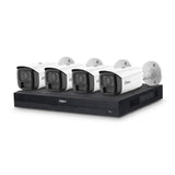 8-Channel Dahua AI Surveillance Package with 4x Full-Color Bullet Cameras | 4MP | White