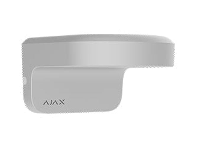 Witte Ajax MountCam A1-W aluminium montagebox voor IP-camera's met een robuust en waterdicht ontwerp.