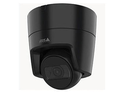 Zwarte Axis M3125-LVE turret dome IP-camera met compact design voor binnen en buiten.