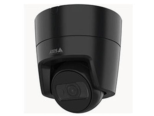 Zwarte Axis M3125-LVE turret dome IP-camera met compact design voor binnen en buiten.