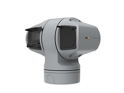 Axis Q6225-LE heavy-duty grijze PTZ-buitencamera met robuuste aluminium behuizing en 31x zoomlens.