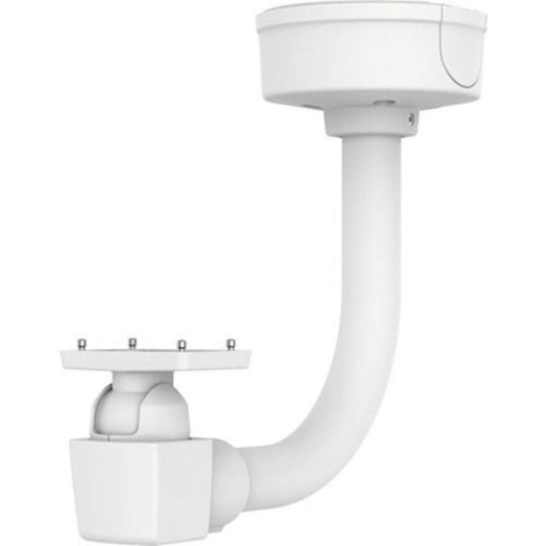 Witte Axis T94Q01F plafond- en kolommontagebeugel van gepoedercoat aluminium voor beveiligingscamera's.