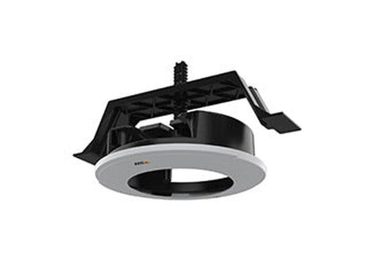 Axis TM3204 witte inbouwmontage voor dome-camera's met zwart montageframe voor systeemplafonds.