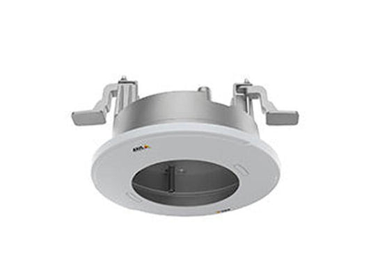 Witte Axis TM3206 inbouwmontage voor dome-camera's met metalen bevestigingsklemmen voor systeemplafonds.