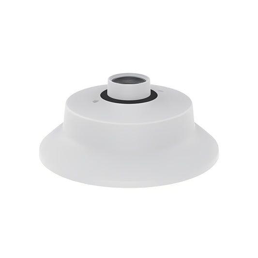 Witte Axis TP3103-E hangende kit met 1,5″ NPS-schroefdraad voor weerbestendige montage van Axis-camera's.