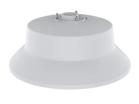 Witte Axis TQ3104-E pendant kit voor hangende montage van beveiligingscamera's met een strak, rond design.