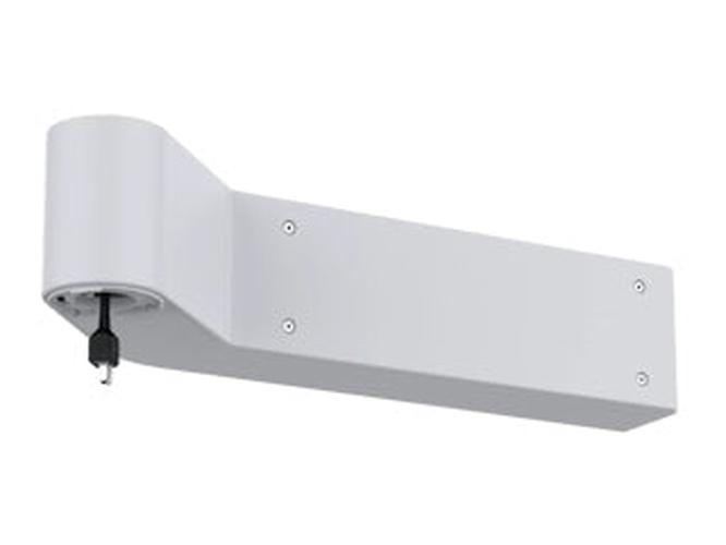 Witte, robuuste Axis TQ5301-E hoekmontagebeugel van slagvast materiaal voor professionele camerabevestiging.