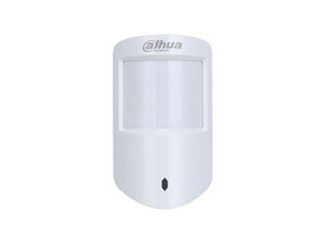Witte Dahua AirShield draadloze dual-tech bewegingsdetector met PIR-sensor en strak, modern design.