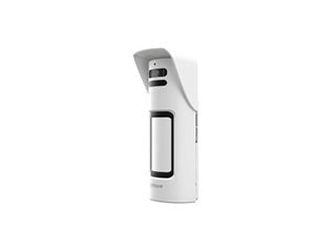 Witte Dahua AirShield draadloze binnensirene met geïntegreerde PIR-bewegingsdetector en compact design.