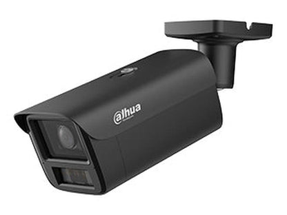 Zwarte Dahua TiOC PRO anti-corrosie bullet camera met 8MP lens en actieve afschrikking voor zware omstandigheden.