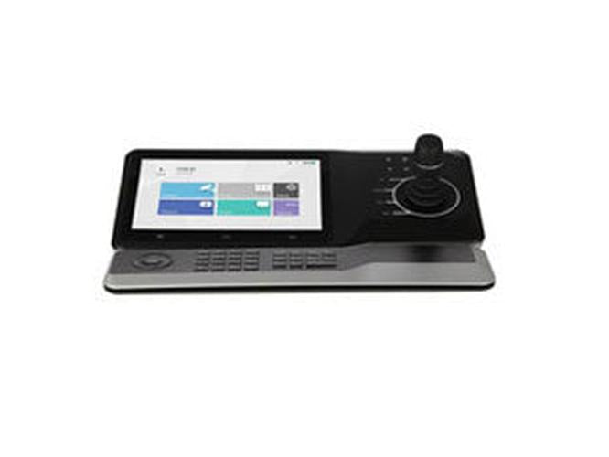 Dahua NKB5000-F netwerk control keyboard met 10.1 inch touchscreen, 4D joystick en numeriek keypad in zwart design.