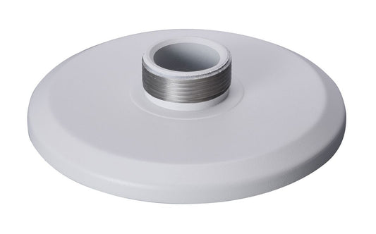 Witte aluminium Dahua PFA102 plafondadapter voor speed dome camera's met schroefdraadbevestiging.