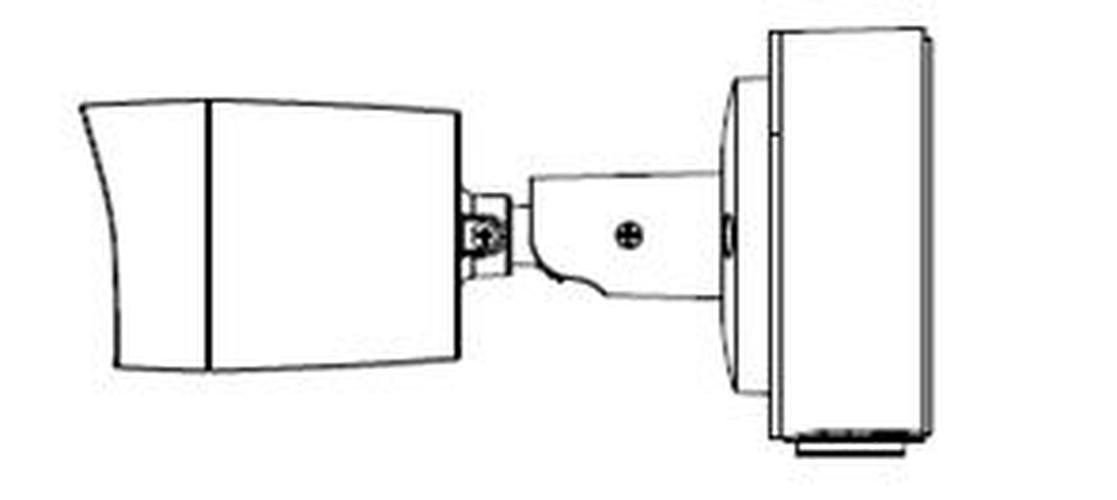 Witte Dahua PFA134 aluminium montagebox voor mini bullet camera's, zijaanzicht met compact rond design.