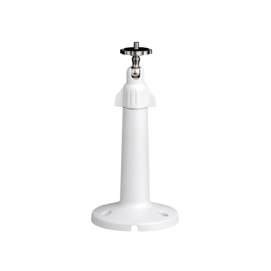 Witte aluminium Dahua PFB110W wandbeugel voor camera's met verstelbare kop voor wand- en plafondmontage.