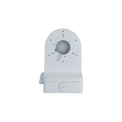 Witte Dahua PFB206W aluminium muurbeugel voor beveiligingscamera's met kabeldoorvoer.
