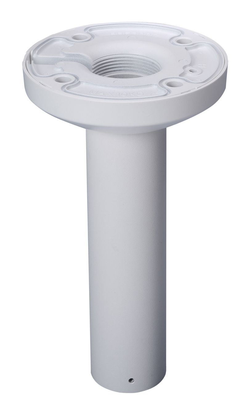 Witte aluminium plafondbevestigingsbeugel voor Dahua camera's met een strak, cilindrisch design.