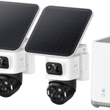 Eufy SoloCam S4 | 4K | 360° Pan-Tilt | Dual-Lens Beveiligingscamera | Set 2 stuks + Homebase 3