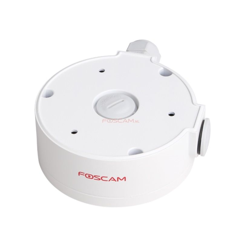 Witte Foscam FAB61 waterdichte aansluitunit van 110mm voor D2EP dome beveiligingscamera's.