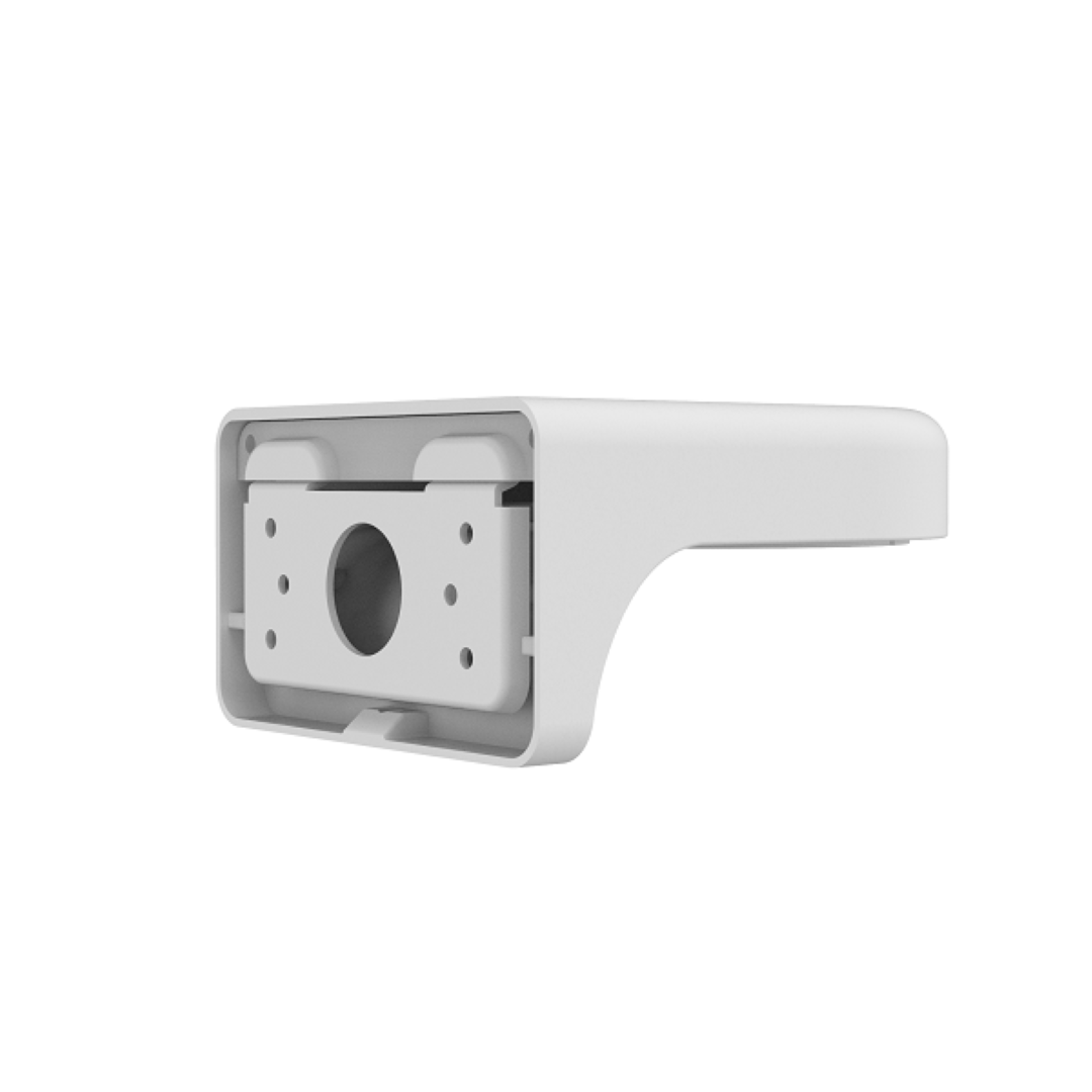 Witte Foscam FABWMB V2 muurbeugel voor T5EP, T8EP en D4Z beveiligingscamera's met montageplaat.