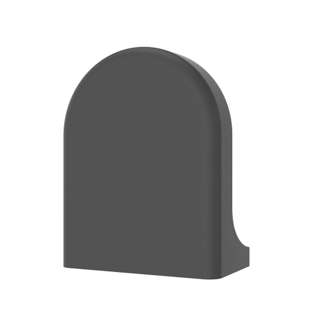 Zwarte Foscam FABWMB V2 muurbeugel met halfrond design voor T5EP, T8EP en D4Z beveiligingscamera's.