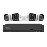 Foscam FN9108E-B4-2T – Ensemble NVR PoE 5MP avec 4 caméras Bullet et 2 To