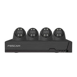 Foscam FN9108E-T4-2T Noir – Ensemble NVR PoE 5MP avec 4 caméras Turret et 2 To