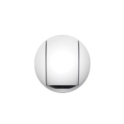 Witte Foscam R8M 4K PTZ-beveiligingscamera met een strak, bolvormig design voor indoor gebruik.