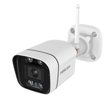 Foscam V8P | Caméra bullet Wi-Fi 4K 8 MP | 2,8 mm fixe | Projecteur couleur + infrarouge 20 m | Détection par IA | Alarme sonore et lumineuse | IP66 | Blanc