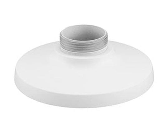 Witte Hanwha SBP-125HMW aluminium muurbeugel voor beveiligingscamera's met schroefdraad.