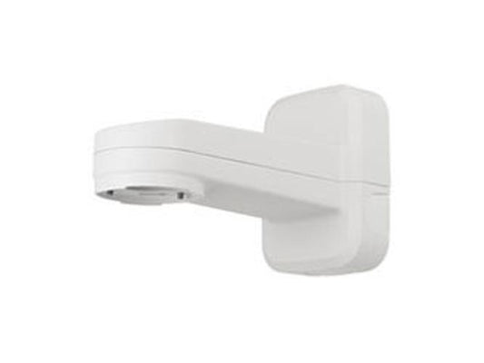 Witte Hanwha SBP-156WMW weerbestendige wandmontagebeugel voor beveiligingscamera's.