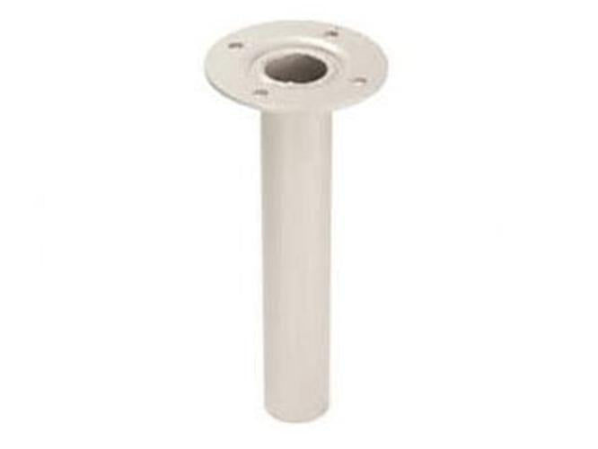 Witte aluminium Hanwha SBP-300CM hoekbeugel voor beveiligingscamera's met ronde montageplaat.