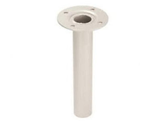 Witte aluminium Hanwha SBP-300CM hoekbeugel voor beveiligingscamera's met ronde montageplaat.