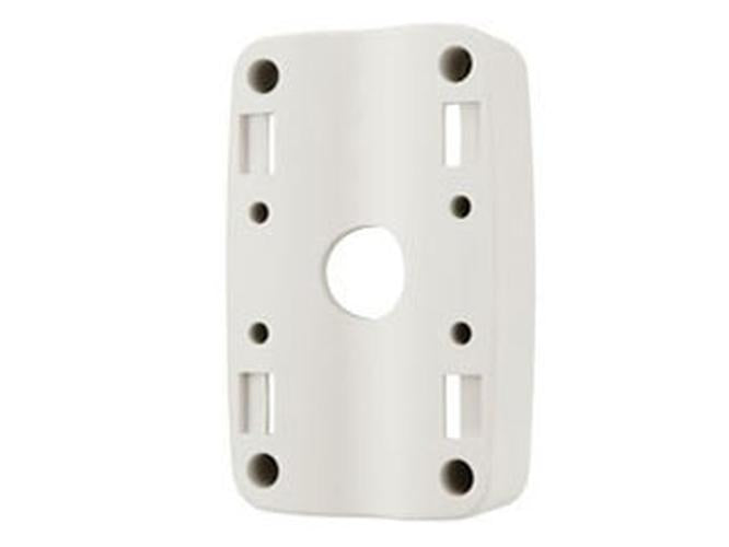 Witte Hanwha SBP-300PM1 pendantmontage adapter voor beveiligingscamera's met robuust ontwerp en montagegaten.