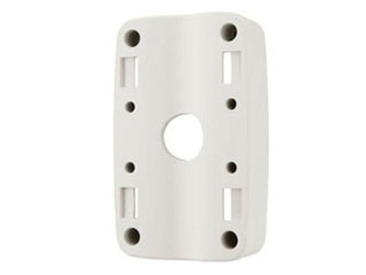 Witte Hanwha SBP-300PM1 pendantmontage adapter voor beveiligingscamera's met robuust ontwerp en montagegaten.