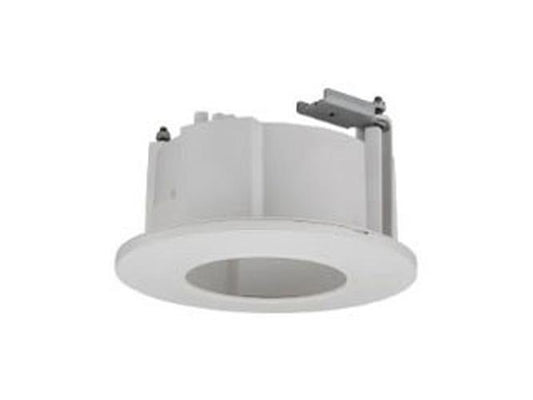Witte Hanwha SHD-1198FW dome behuizing voor professionele montage van beveiligingscamera's.