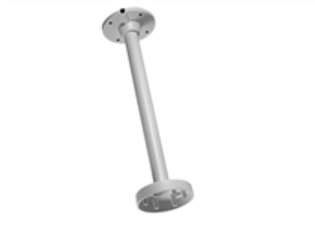 Witte aluminium hangende steun voor Hikvision mini dome camera's met plafondmontageplaat.