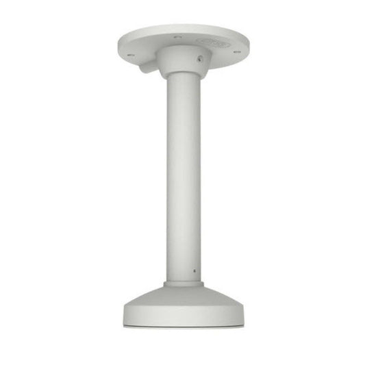 Witte aluminium hangende steun voor Hikvision turret camera's, 547mm lang met plafondmontageplaat.