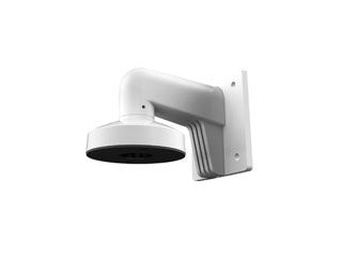 Witte aluminium muurbeugel voor Hikvision dome camera's met robuust design voor wandmontage.