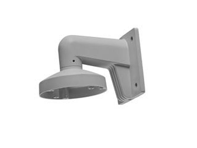 Witte aluminium muurbeugel voor Hikvision dome camera's met robuust L-vormig ontwerp voor wandmontage.
