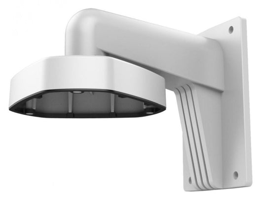 Witte aluminium muursteun met aansluitdoos voor Hikvision dome camera's.