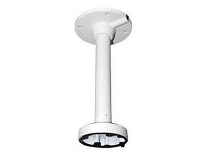 Witte aluminium plafondsteun voor Hikvision dome camera's met een diameter van 136mm voor robuuste montage.